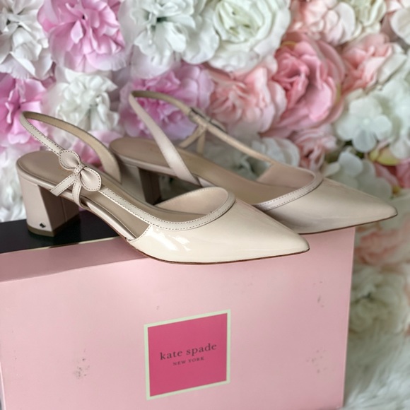 kate spade | Shoes | Kate Spade Midge Bow Pumps Pale Vellum | Poshmark